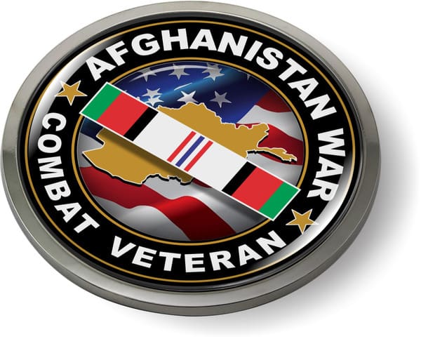 Afghanistan War Combat Veteran Emblem